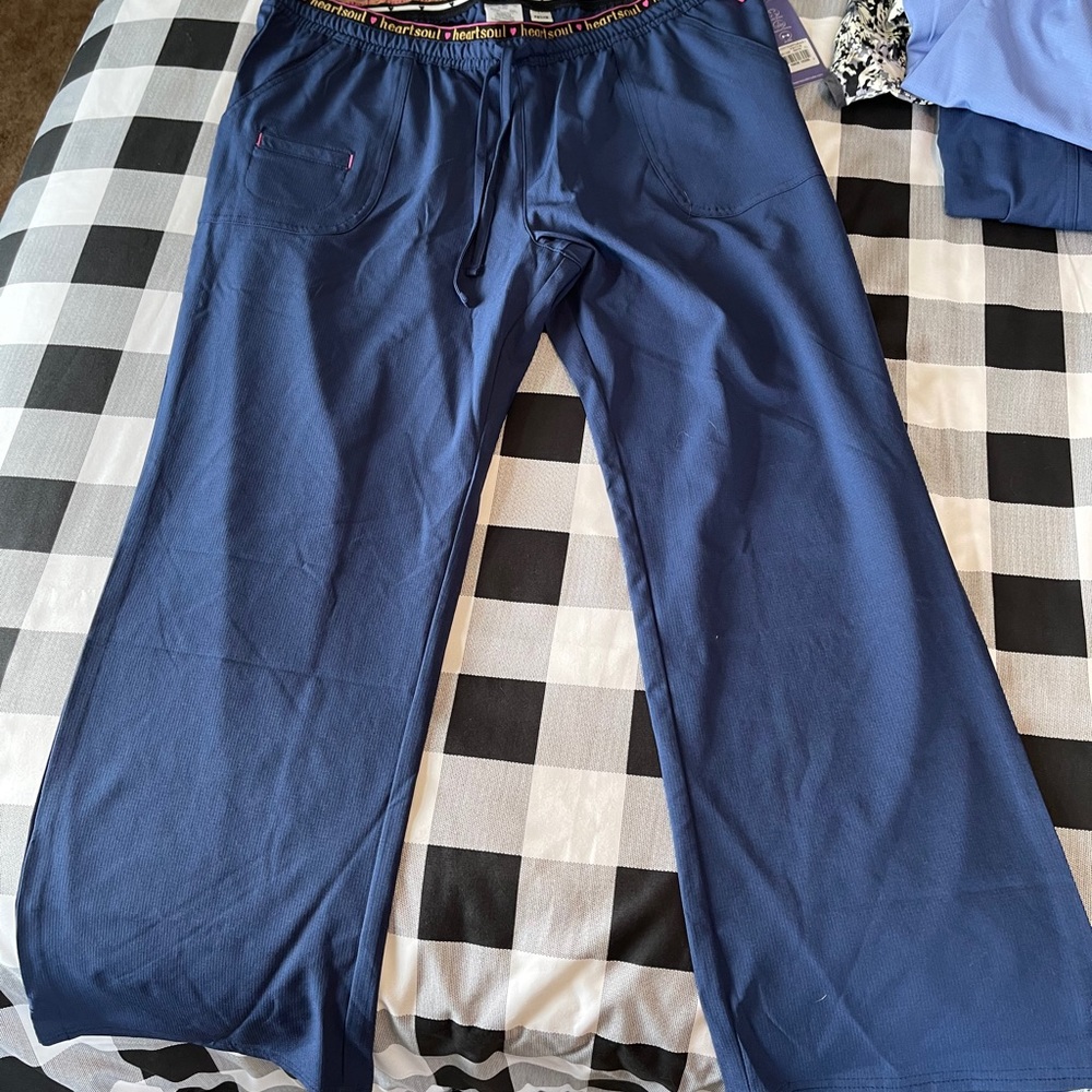 Heartsoul XL PETITE navy scrub pants